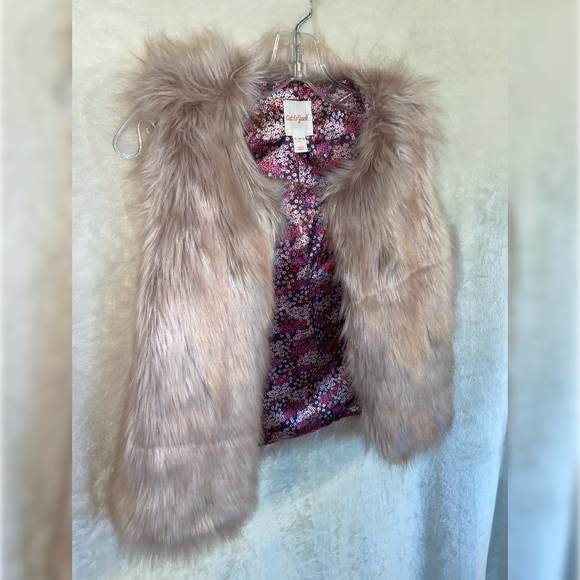Rose Gold/Pink Faux Fur Vest - Picture 2 of 5
